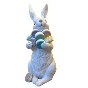 Sweet Treats Oversized 24in Bunny Rabbit With Macarons Easter Spring Decor New